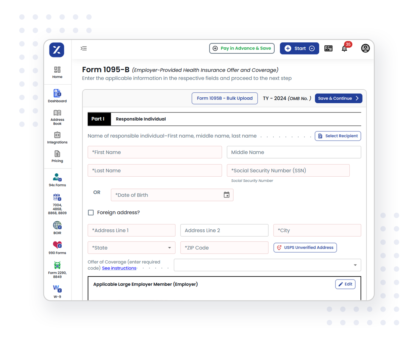 Simplify your 1095-B form filing in just Three steps