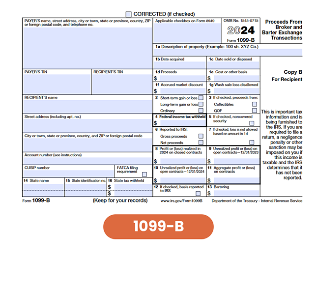 Form 1099-B, Proceeds From Broker and Barter Exchange Transactions