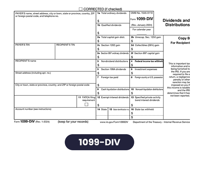 Form 1099-DIV, Dividends and Distributions