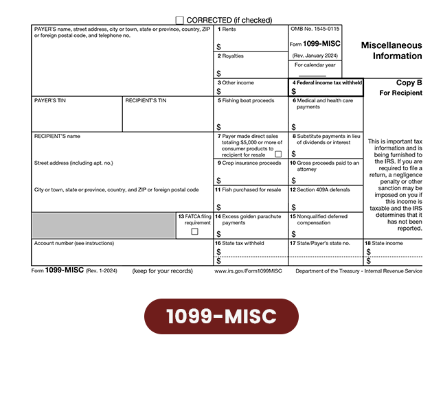 Form 1099-MISC, Miscellaneous Information