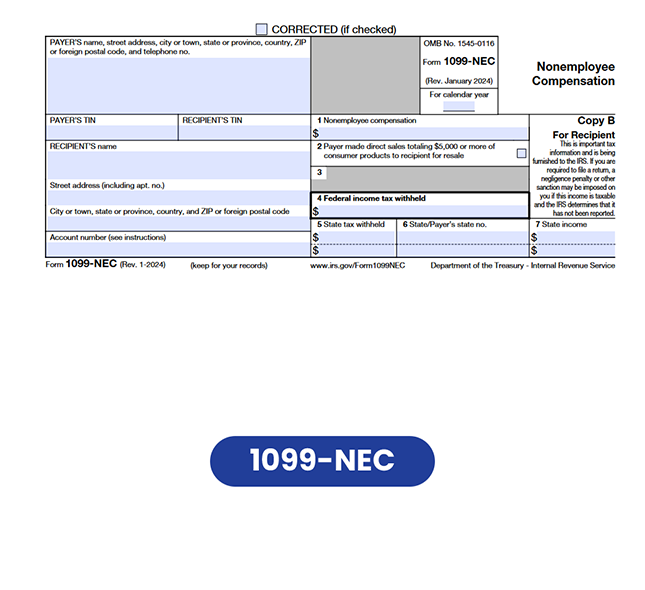 Form 1099-NEC, Nonemployee Compensation