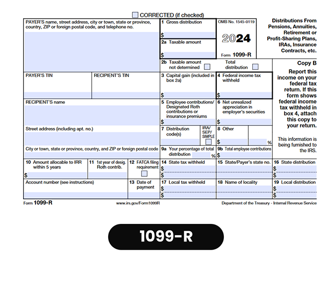 Form 1099-R, Distributions From Pensions, Annuities, Retirement or Profit-Sharing Plans, IRAs, Insurance Contracts, etc.