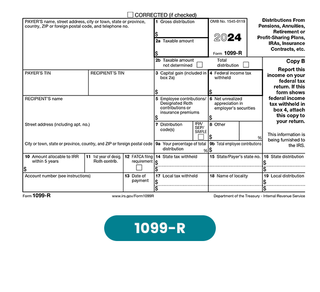 Form 1099-R, Distributions From Pensions, Annuities, Retirement or Profit-Sharing Plans, IRAs, Insurance Contracts, etc.