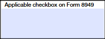 Applicable Checkbox on Form 8949: 