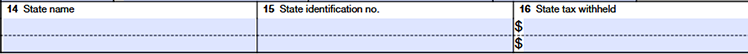 Boxes 14–16 – State Information 