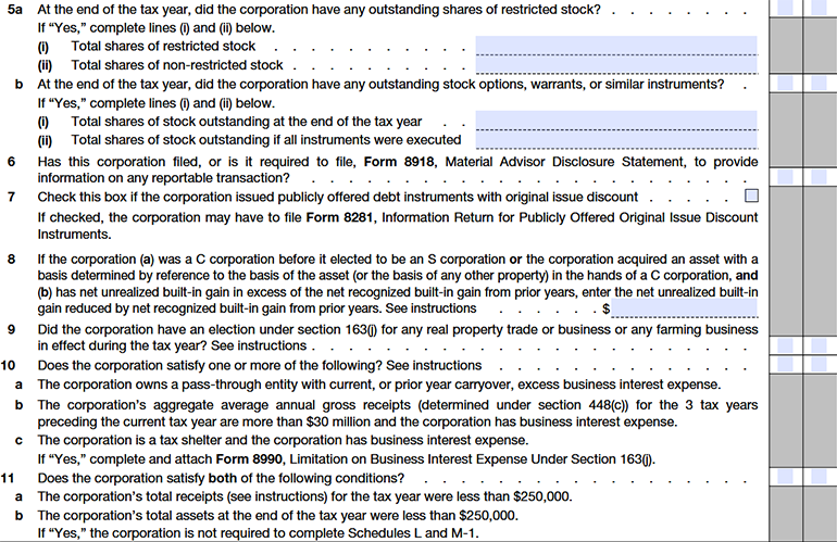 Schedule B – Other Information
