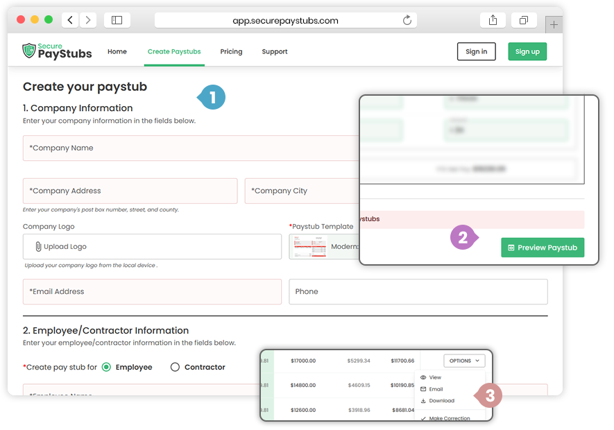 How does our paystub generator work?