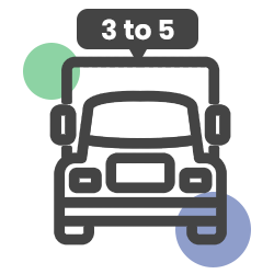 3 to 5 Vehicles
