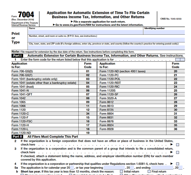 Form 7004