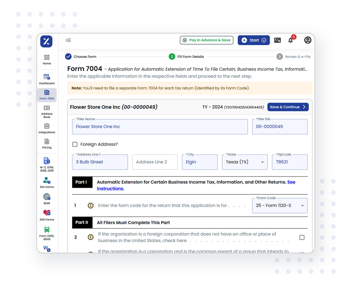 3 Simple steps to e-file form 7004 to get 6-month extension