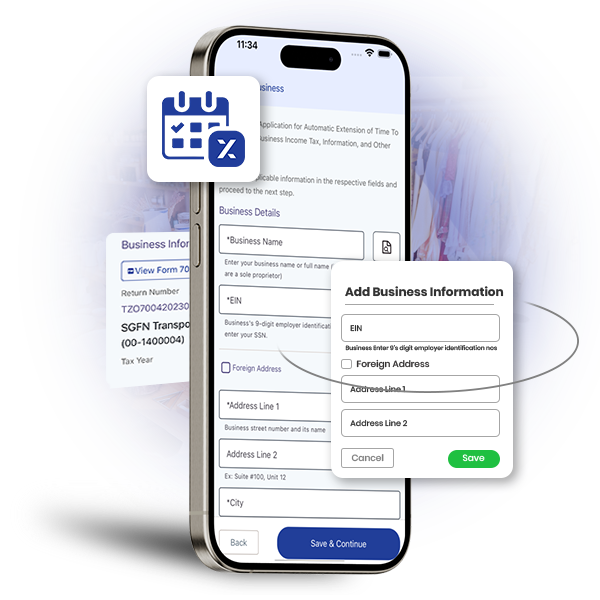 How to E-File IRS Form 7004 Using the TaxZerone Mobile App?