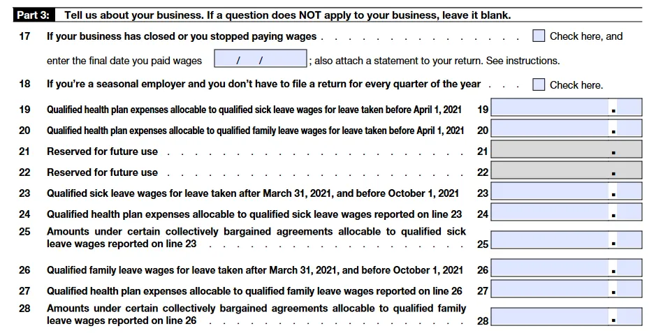 Form 941 instructions - If your business has closed