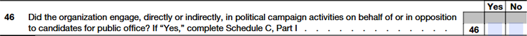 Line 46 - Political Campaign Activities
