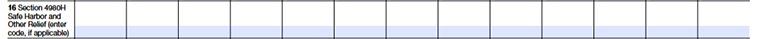 Form 1095-c-line 16-safe habor & other relief ale members