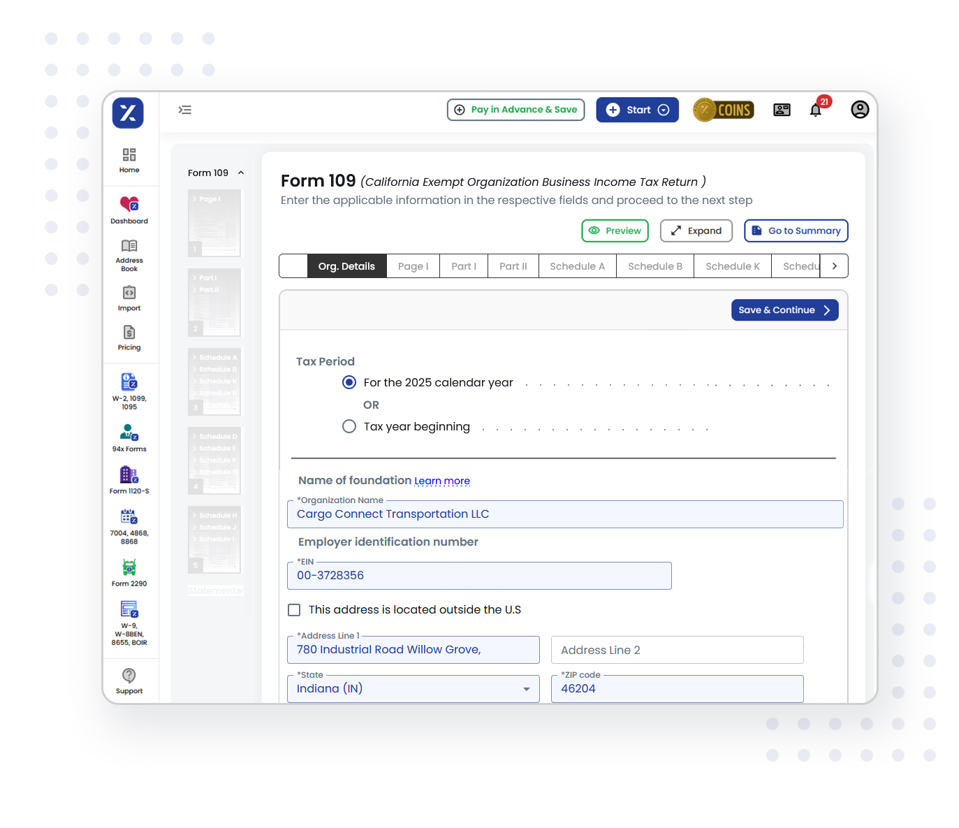 What Information Do You Need to File Form 109?