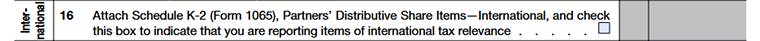 Line 16 — International Tax Items