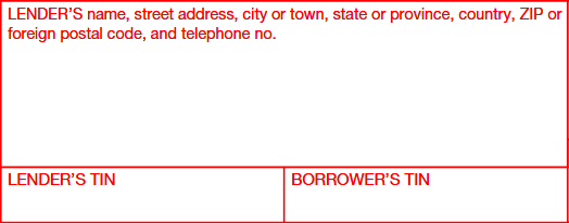 Form 1099-A-lender's details