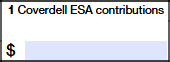 Line 1: Coverdell ESA Contributions 