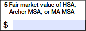  Enter the Fair Market value