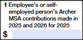 Enter the total contributions made