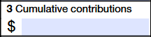 Box 3 – Cumulative Contributions