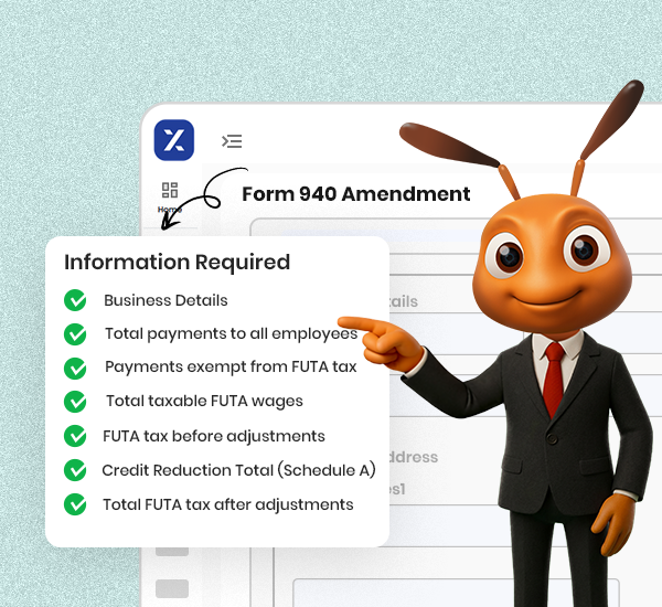 What Information Required to file Form 940 Amendment?