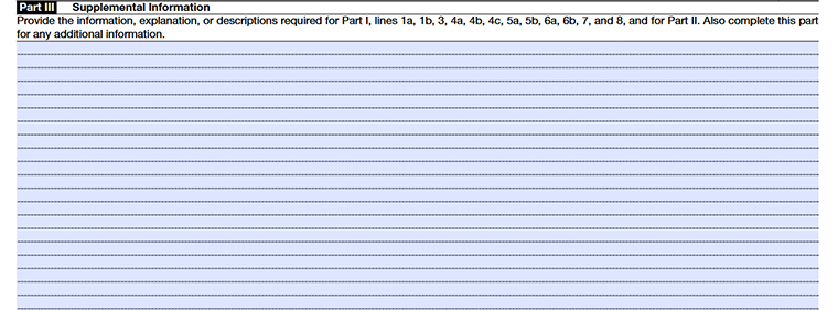 Form 990 Schedule J- Part III Details of Supplemental Information