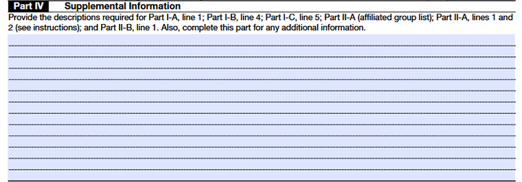 Form 990 Schedule C Part IV Supplemental Information