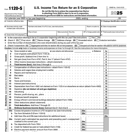 E file IRS Form 1120 S Online For 2025 TaxZerone E file IRS Form 1120 S Online For 2025 TaxZerone