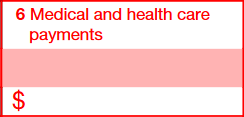 Box 6: Medical and health care payments
