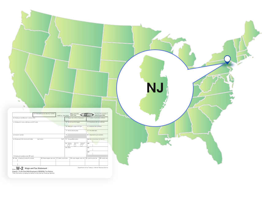 New Jersey W-2 Form Filing Requirements for tax year 2024