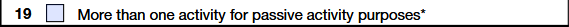 Schedule K-1 (Form 1120-S) Line 19 showing more than one activity for passive activity purposes