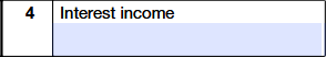 Schedule K-1 (Form 1120-S) Line 4 showing interest income