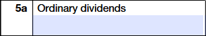 Schedule K-1 (Form 1120-S) Line 5a showing ordinary dividends