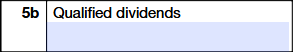 Schedule K-1 (Form 1120-S) Line 5b showing qualified dividends