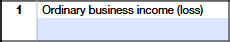 Schedule K-1 (Form 1065) Part III Ordinary Business Income (Loss)