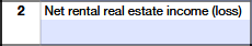 Schedule K-1 (Form 1065) Part III – Net Rental Real Estate Income (Loss)