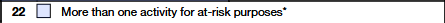 Schedule K-1 (Form 1065) – More Than One Activity for At-Risk Purposes