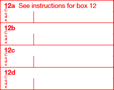 Box 12: Codes