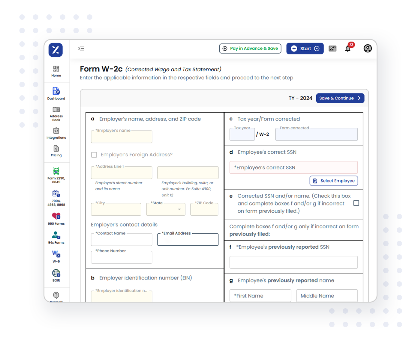 Make corrections to your Form W-2 online in 3 simple steps