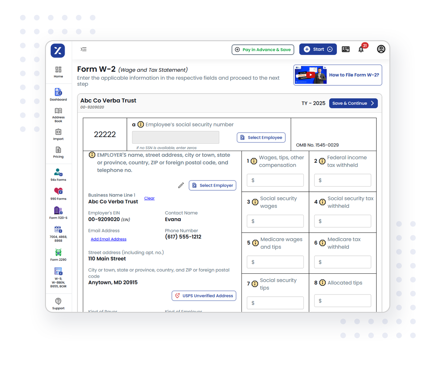 How to E-File Wage Tax Forms using TaxZerone?